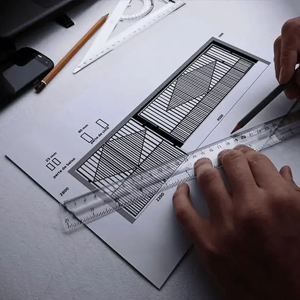 desenho medidas portão